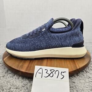 Peter Millar Mens 9 Hyperlight Apollo Storm Blue White Knit Casual Daily Sneaker